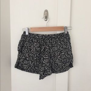 Brandy Melville black floral shorts